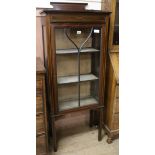 An Edwardian inlaid mahogany display cabinet W.58cm