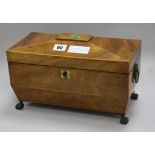 A Regency mahogany tea caddy height 29cm width 31cm