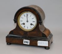 A French walnut mantel clock height 20cm
