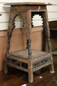 A Moorish two tier occasional table W.39cm