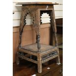 A Moorish two tier occasional table W.39cm