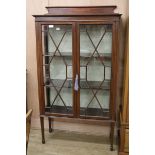 A mahogany display cabinet W.92cm