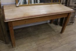 A pine farmhouse table W.159cm