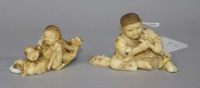 Two Japanese ivory carvings