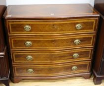 An inlaid chest of drawers W.110cm