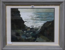 Bill Pav..., oil on board, Cornish landscape, indistinctly signed, 39 x 49cm