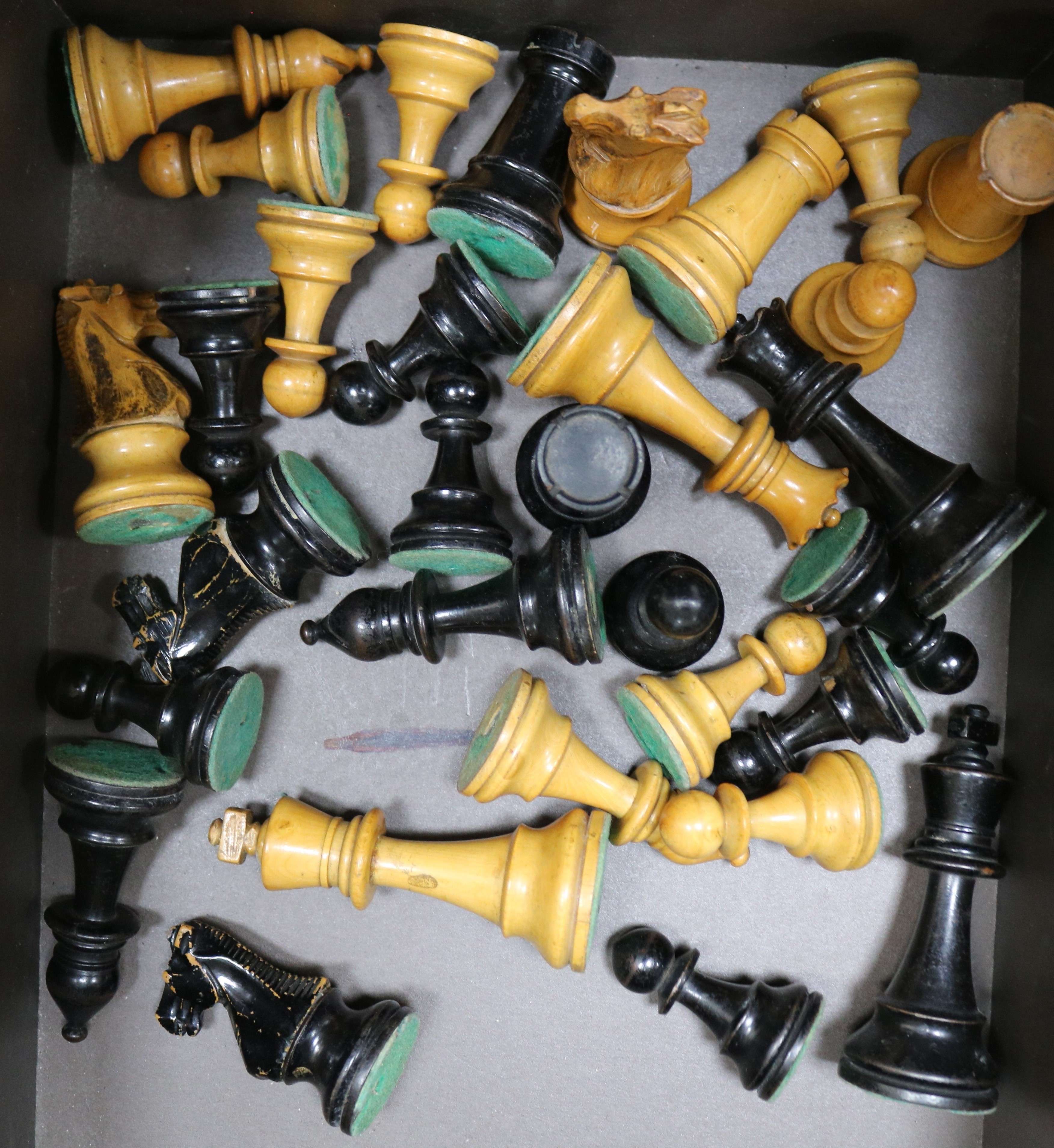 A Staunton type chess set