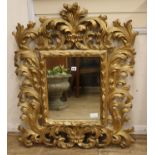 A Florentine style gilt wall mirror W.80cm