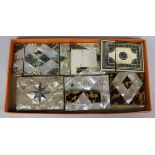 A collection of mother of pearl and tortoiseshell card cases (6)