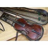 A holocaust survivor cased violin