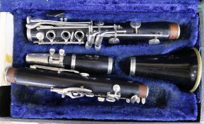 A Boosey and Hawkins clarinet, cased