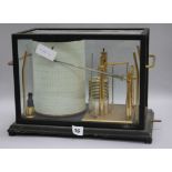 A Short & Mason barograph height 26cm width 37cm depth 22cm