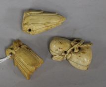 Three Chinese ivory toggles