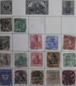 The York stamp album including a Ceylon 5 cents and China stamps, other albums of stamps and loose