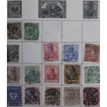 The York stamp album including a Ceylon 5 cents and China stamps, other albums of stamps and loose