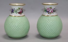 A pair of St Honore Paris vases