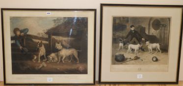 Ward after Chalon, coloured mezzotint, Wasp, Child and Billy, overall 57 x 69cm and another print of
