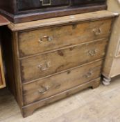 A pine chest of drawers W.93cm