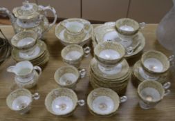 A Victorian porcelain tea set