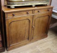 A Victorian mahogany side cabinet W.120cm