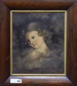 English School, oil on canvas, portrait of a lady, 37 x 31cm