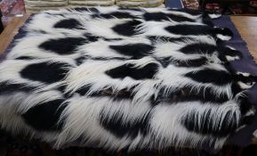 A Colobus Monkey fur rug, mid 20th century (Colobus Satanas)