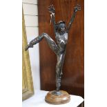 A bronze figure of a dancer height 70cm
