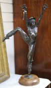 A bronze figure of a dancer height 70cm