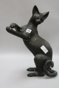 A bronze model of a cat height 46cm