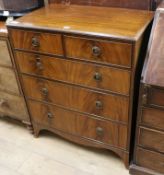 A reproduction mahogany chest W.78cm