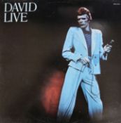 A collection of eighteen David Bowie LPs