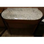 A marble topped console table W.80cm