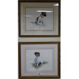 Alexandra McMaster, two watercolours, studies of Jack Russell Terriers, signed and dated 1988/
