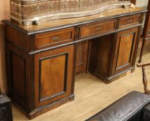 A mahogany reception desk W.170cm