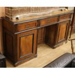 A mahogany reception desk W.170cm