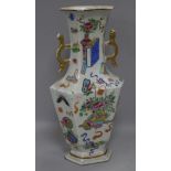A Chinese polychrome vase height 30.5cm