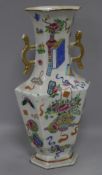 A Chinese polychrome vase height 30.5cm