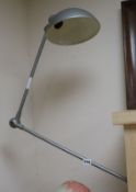 An enamel anglepoise desk lamp with clamp
