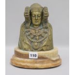 A Spanish bust of Egyptian figure height 22cm