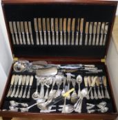 A canteen of Kings pattern cutlery, cased