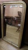 A gilt frame overmantel mirror W.83cm