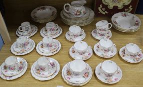 A Royal Crown Derby 'posies' tea and part dinner service