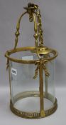 An ormolu cylindrical hall lantern