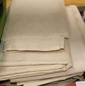 Seven French metis linen sheets