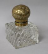 A French glass paperweight inkwell