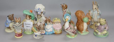 Eleven Beswick or Royal Albert Beatrix Potter figures
