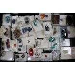 A small quantity of assorted unmounted gem stones, including corundum, beryl, agates and synthetic