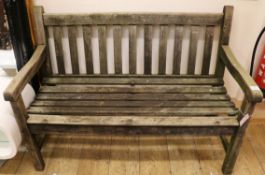 A garden bench W.122cm