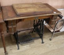 A sewing machine table W.95cm