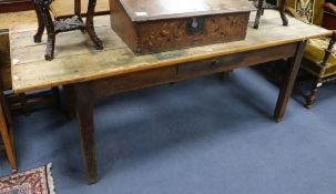 A French oak farmhouse table W.195cm